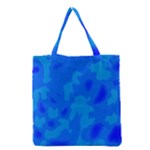 Simple blue Grocery Tote Bag