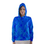 Simple blue Hooded Wind Breaker (Women)