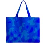 Simple blue Zipper Mini Tote Bag