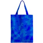 Simple blue Zipper Classic Tote Bag