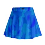 Simple blue Mini Flare Skirt