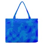 Simple blue Medium Zipper Tote Bag