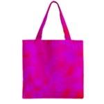 Simple pink Zipper Grocery Tote Bag