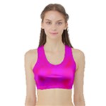 Simple pink Sports Bra with Border