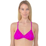Simple pink Reversible Tri Bikini Top