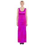 Simple pink Maxi Thigh Split Dress
