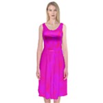 Simple pink Midi Sleeveless Dress