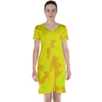 Simple yellow Short Sleeve Nightdress