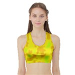 Simple yellow Sports Bra with Border