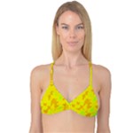Simple yellow Reversible Tri Bikini Top