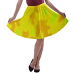 Simple yellow A-line Skater Skirt