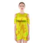 Simple yellow Cutout Shoulder Dress