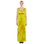 Simple yellow Maxi Thigh Split Dress