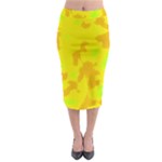 Simple yellow Midi Pencil Skirt