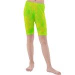 Simple yellow and green Kids  Mid Length Swim Shorts