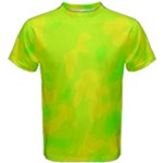 Simple yellow and green Men s Cotton Tee
