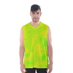 Simple yellow and green Men s Basketball Tank Top