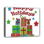 Happy Holidays - gifts and stars Canvas 10  x 8 