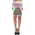 Happy Holidays - gifts and stars Bodycon Skirt
