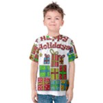 Happy Holidays - gifts and stars Kids  Cotton Tee