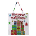 Happy Holidays - gifts and stars Grocery Tote Bag