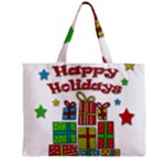 Happy Holidays - gifts and stars Zipper Mini Tote Bag