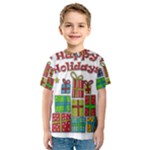 Happy Holidays - gifts and stars Kids  Sport Mesh Tee
