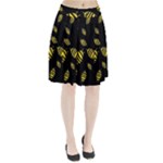 Decorative bees Pleated Skirt
