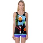 Abstract composition  One Piece Boyleg Swimsuit