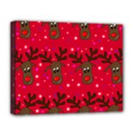Reindeer Xmas pattern Deluxe Canvas 20  x 16  