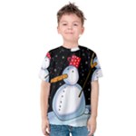 Lonely snowman Kids  Cotton Tee