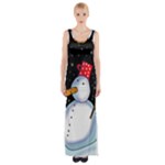Lonely snowman Maxi Thigh Split Dress