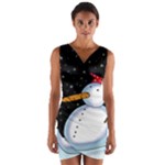 Lonely snowman Wrap Front Bodycon Dress