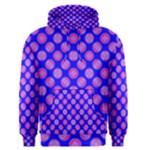 Bright Mod Pink Circles On Blue Men s Pullover Hoodie