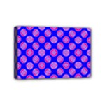 Bright Mod Pink Circles On Blue Mini Canvas 6  x 4 