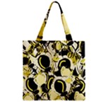 Yellow abstract garden Zipper Grocery Tote Bag