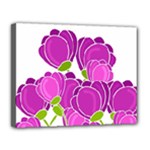 Purple flowers Canvas 14  x 11 