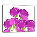 Purple flowers Canvas 20  x 16 