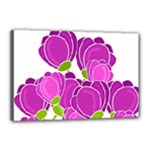 Purple flowers Canvas 18  x 12 