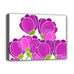 Purple flowers Deluxe Canvas 16  x 12  