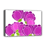 Purple flowers Deluxe Canvas 18  x 12  
