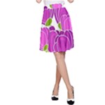 Purple flowers A-Line Skirt