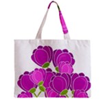 Purple flowers Zipper Mini Tote Bag