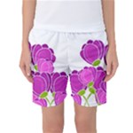 Purple flowers Women s Basketball Shorts