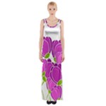 Purple flowers Maxi Thigh Split Dress