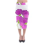 Purple flowers Midi Pencil Skirt