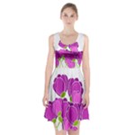 Purple flowers Racerback Midi Dress