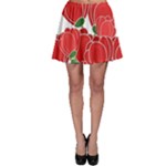 Red floral design Skater Skirt
