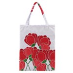 Red floral design Classic Tote Bag