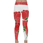 Red floral design Classic Yoga Leggings